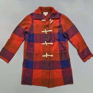 J CREW THE REEDS BUFFALO CHECK SWEATER JACKET